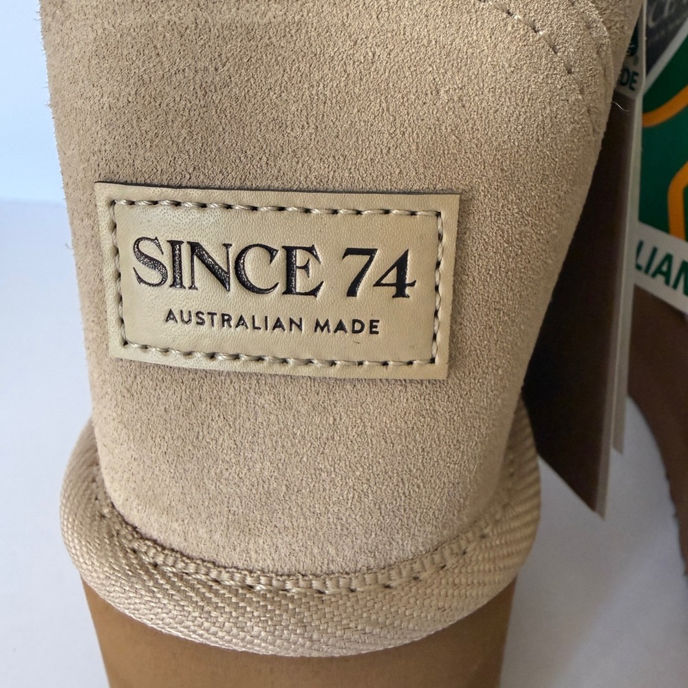 Since 74 Australian Ultra Mini Platform Boots Sheepskin Womens Size 9 Shearling - Picture 2 of 11